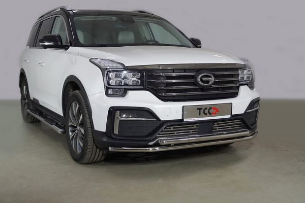 GS8 2.0T 4WD 2021-2023   Защита передняя нижняя (двойная) 42,4/42,4 мм