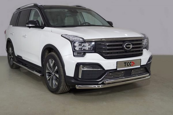 GS8 2.0T 4WD 2021-2023   Защита передняя нижняя (двойная) 60,3/42,4 мм